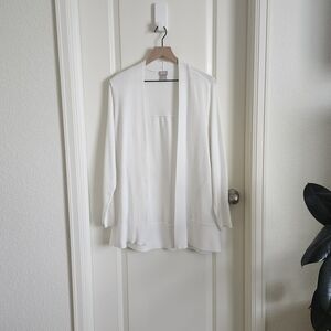 Chico's White Open Cardigan